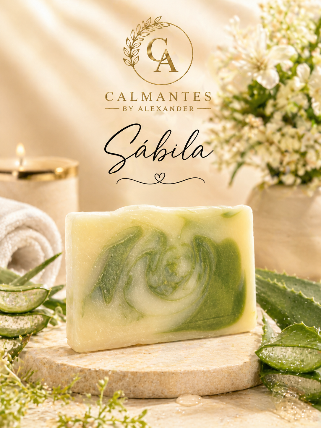 Jabón Natural de Sábila (Aloe Vera) 4.2oz