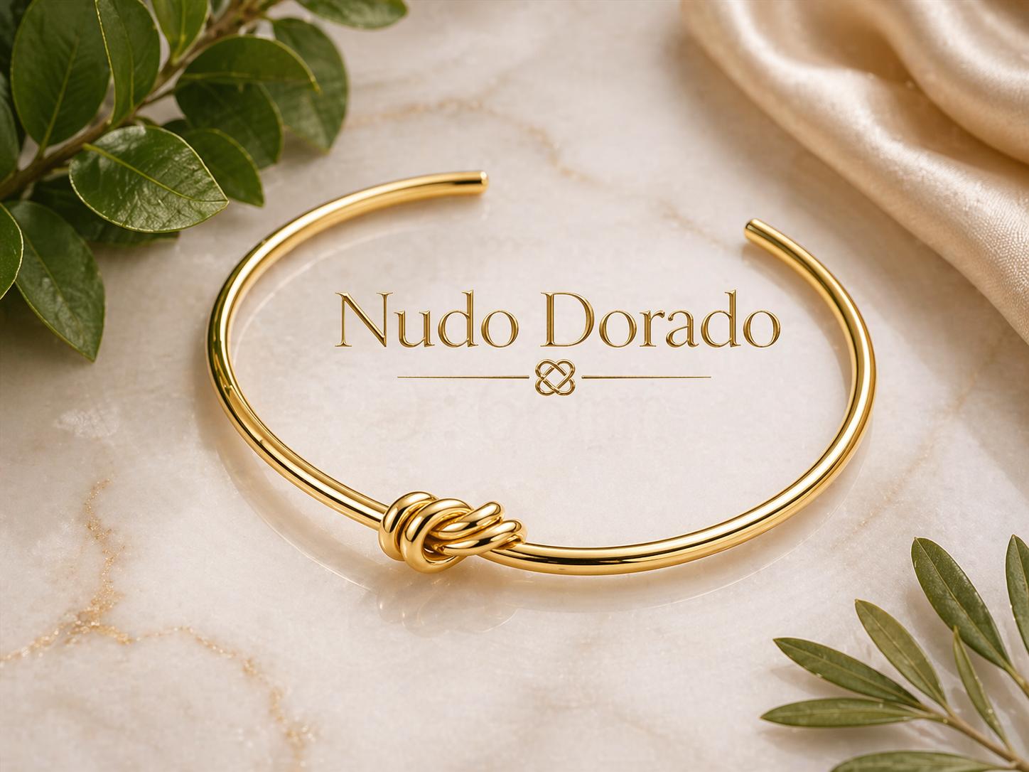Pulsera Nudo Dorado Elegante