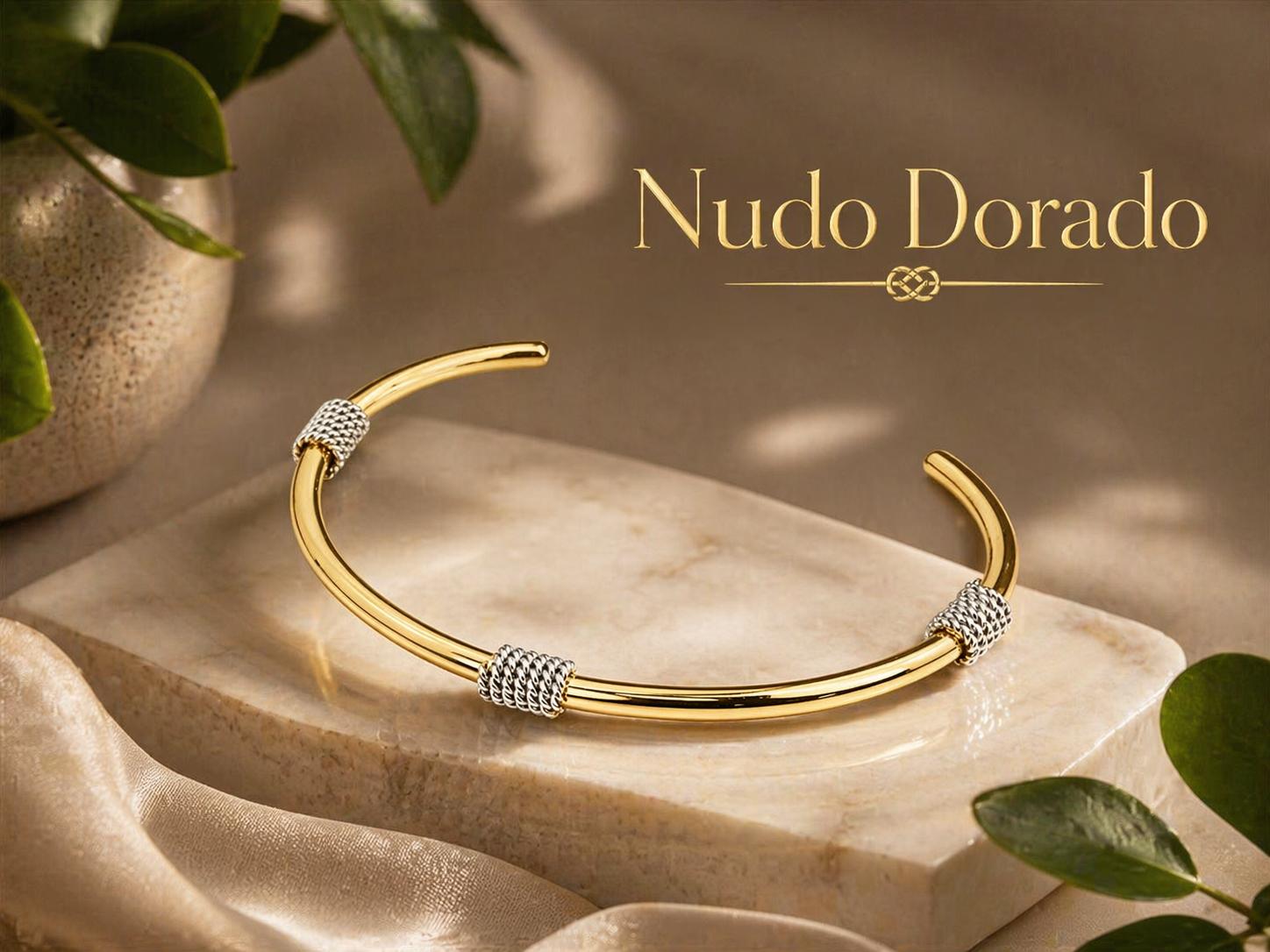 Pulsera Dos Tonos Unisex Acero Inoxidable