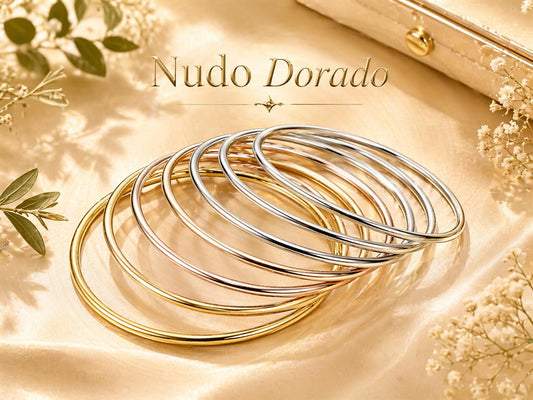 Set 7 Pulseras Tricolor de Acero Inoxidable