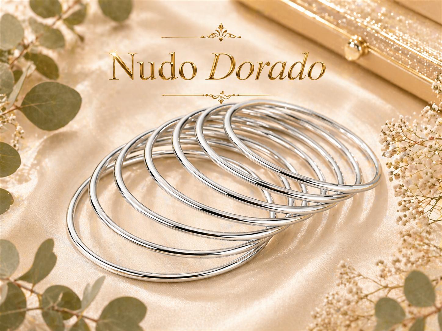 Set 7 Pulseras Plateadas