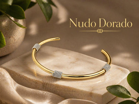 Pulsera Dos Tonos Unisex Acero Inoxidable