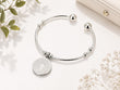 Pulsera Padre Nuestro Plateada Acero 316L