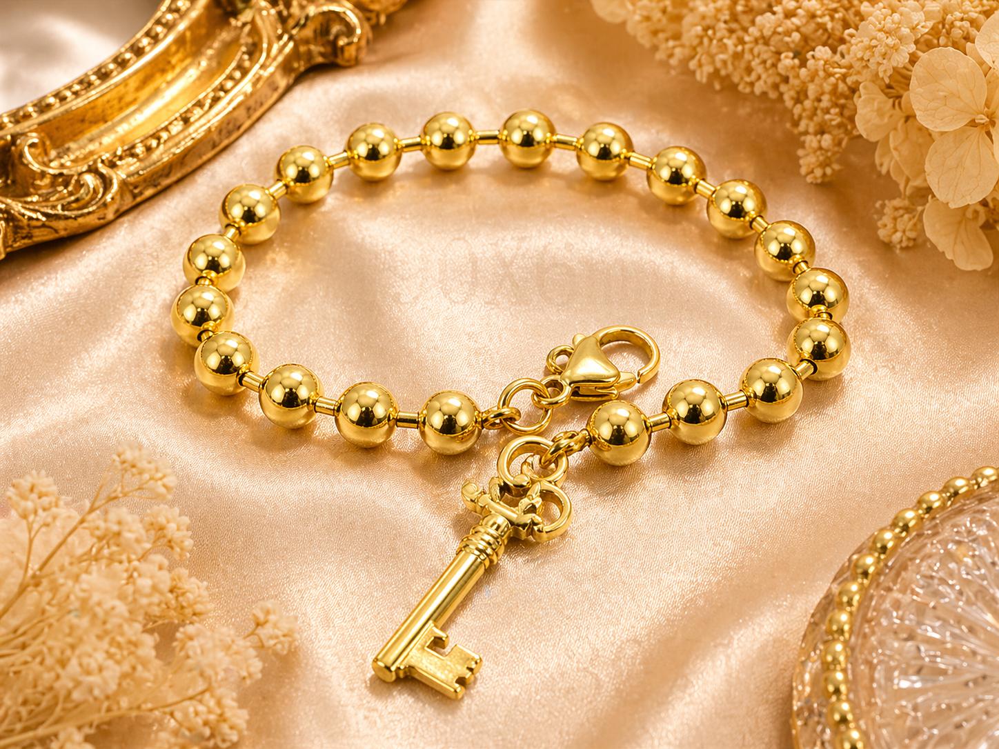 Pulsera Militar con Dije Llave de Oportunidades