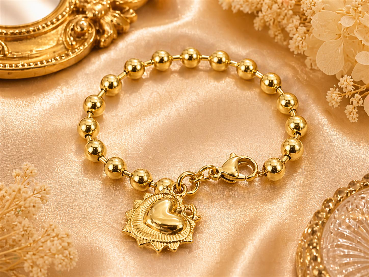Pulsera Militar con Dije Corazón