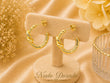 Aretes Nudo Dorado Acero Quirúrgico 316L