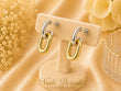 Aretes Eslabón Dos Tonos